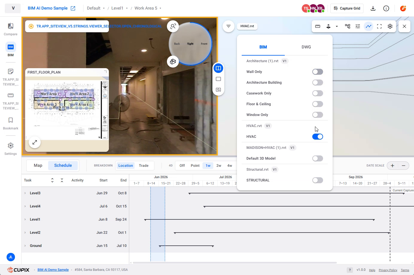 HVAC switched on — the Architecture toggles have gone off