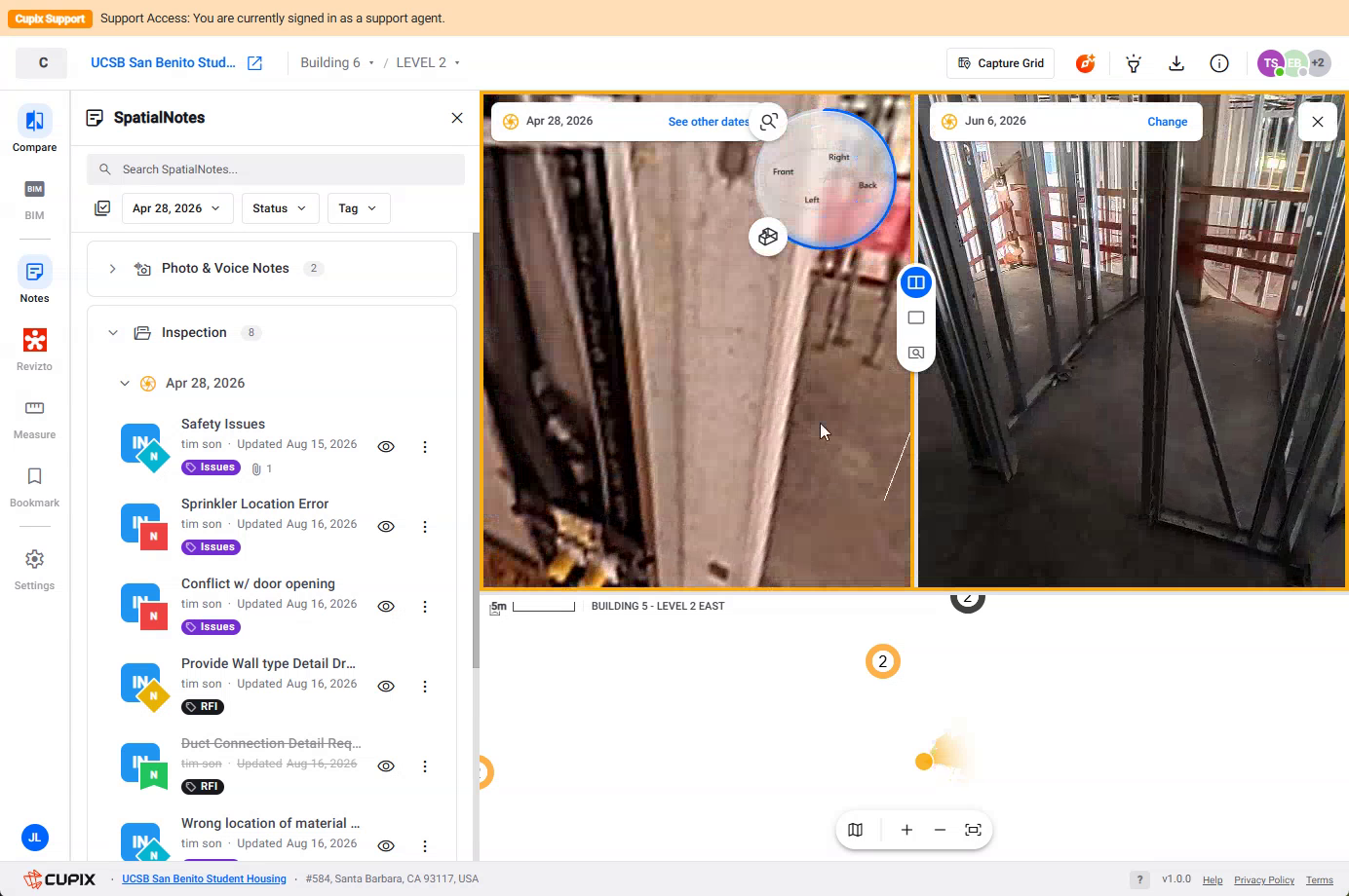 Captured and Independent date groups visible together.
