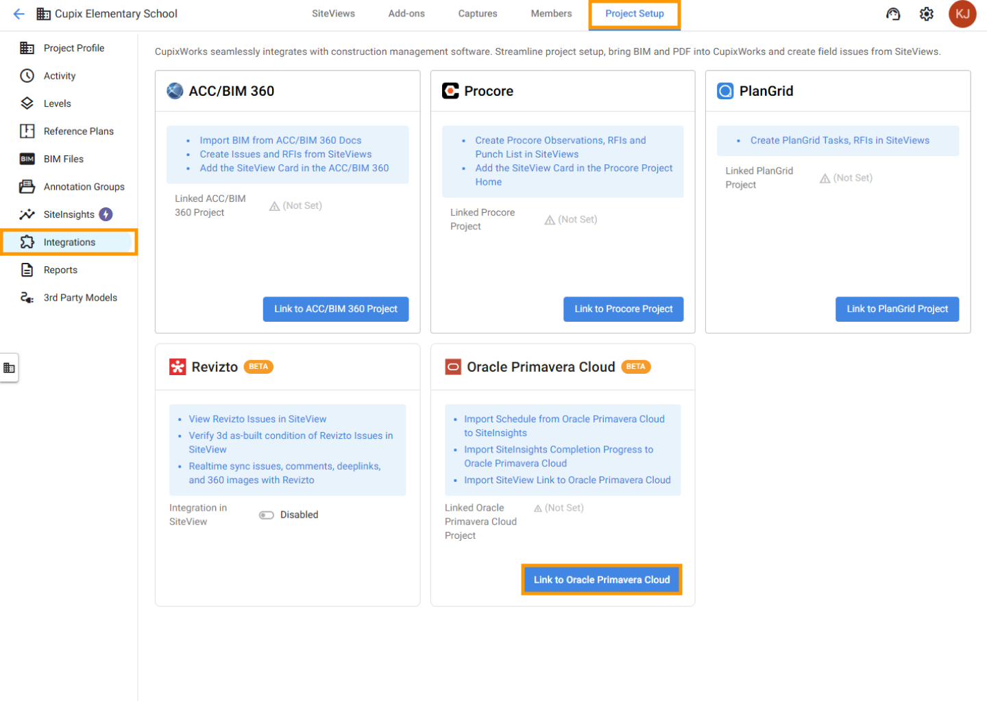 oracle-project-setup-page.png