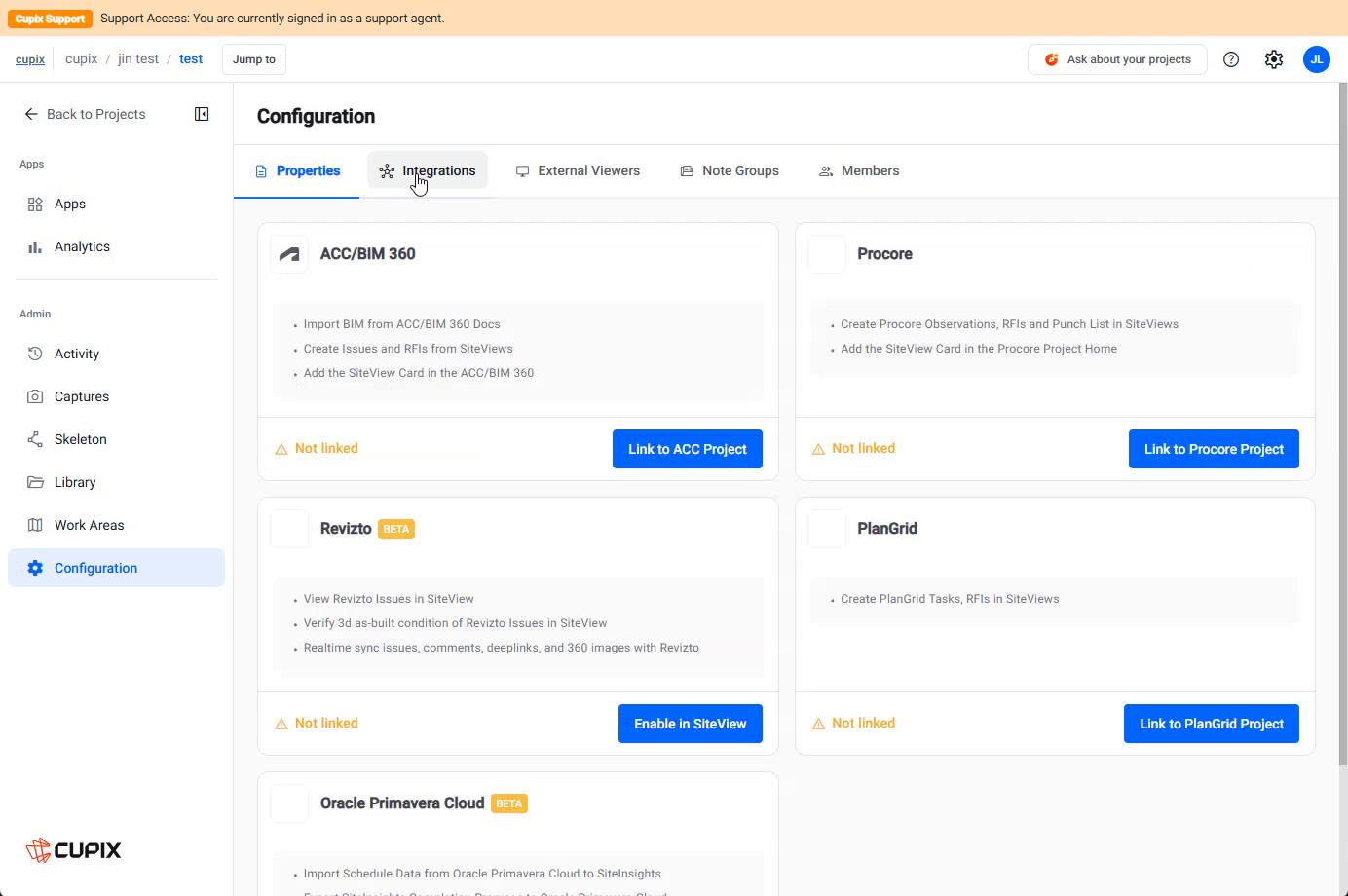 Configuration › Integrations