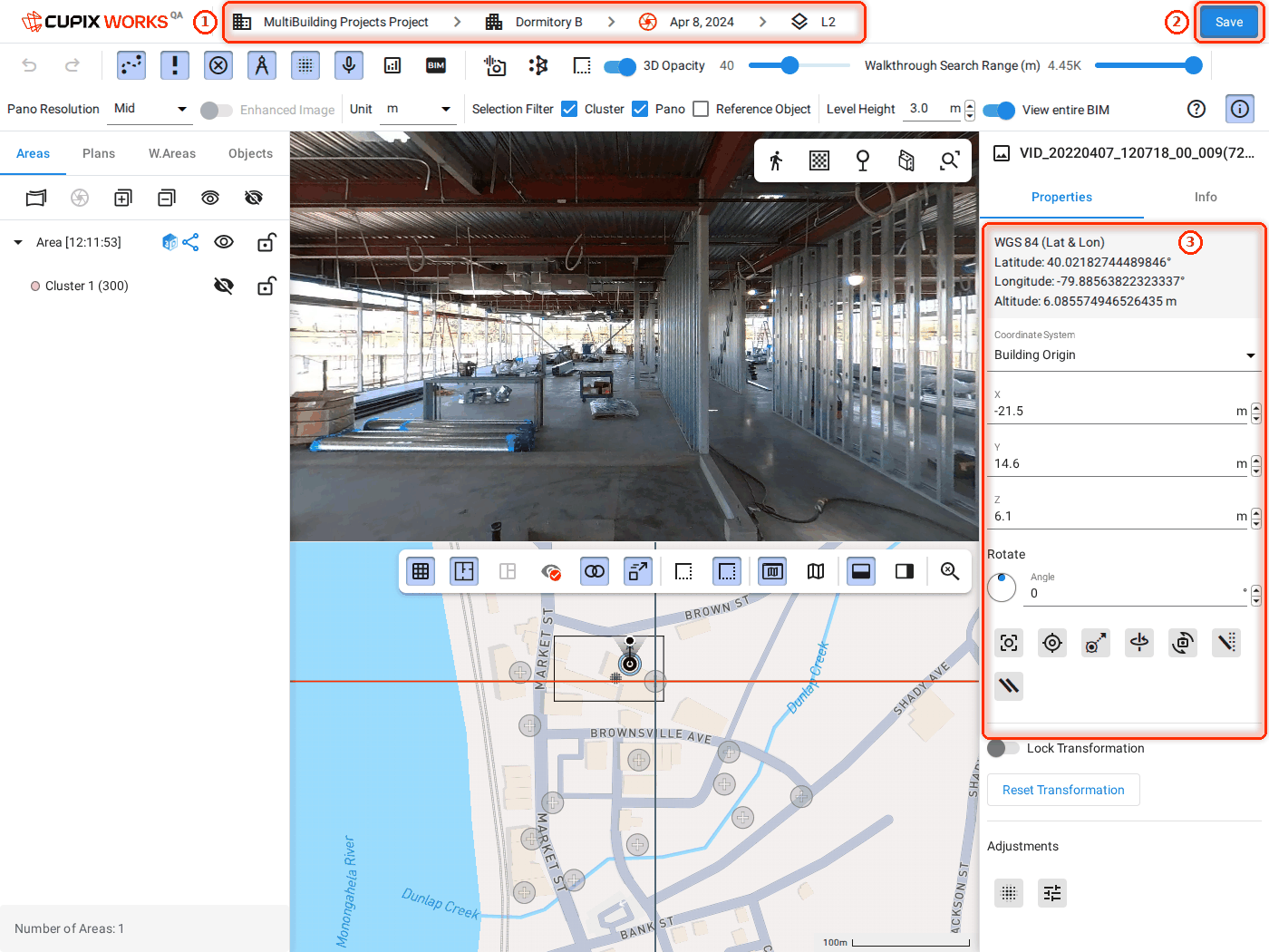 The Capture Editor on the same capture: Dormitory B, Apr 8, 2024, L2.