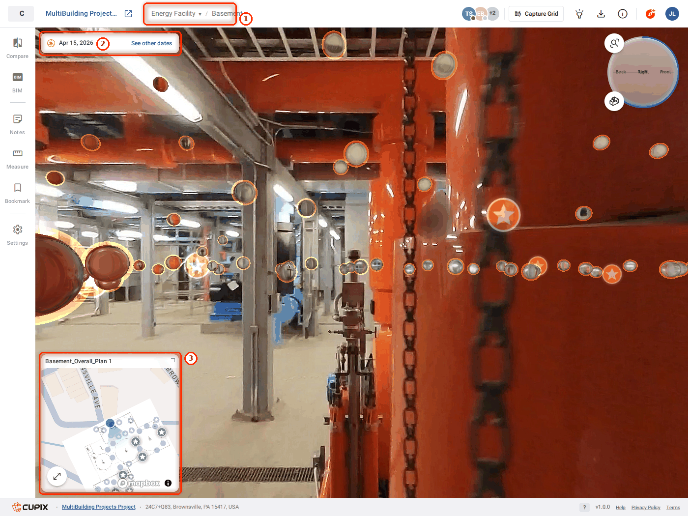 After picking Energy Facility, Basement: its own latest date and its own plan.