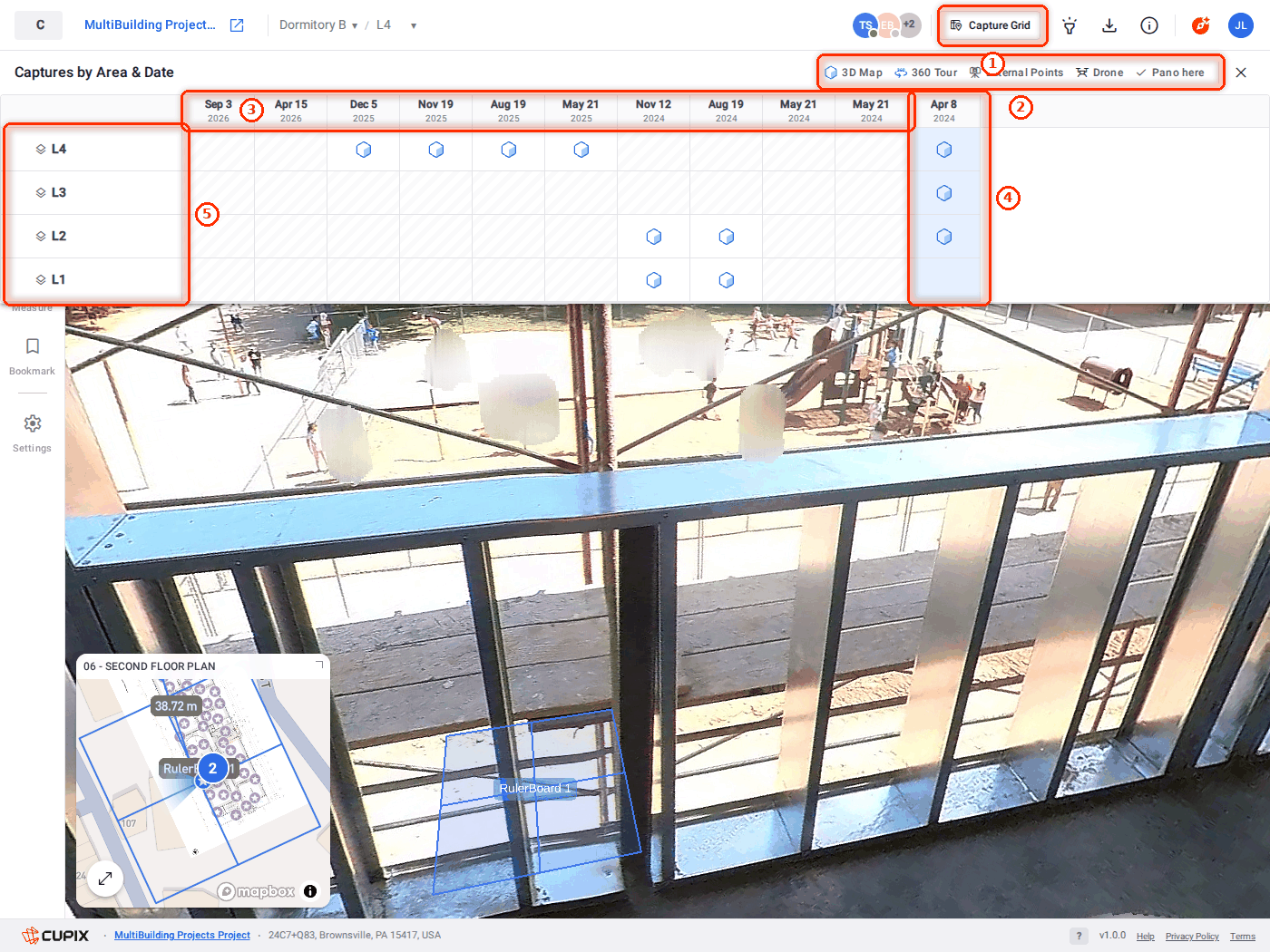 Capture Grid on Dormitory B, with Apr 8, 2024 highlighted.