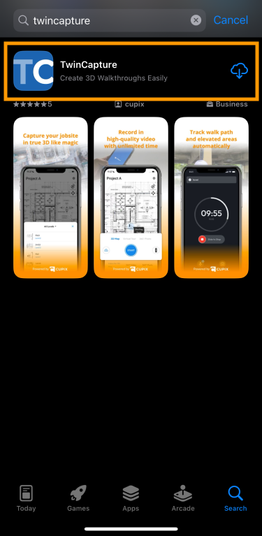 The app in the App Store