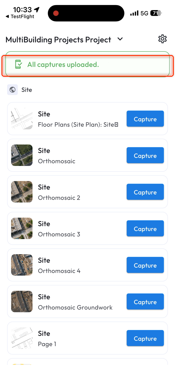 All captures uploaded