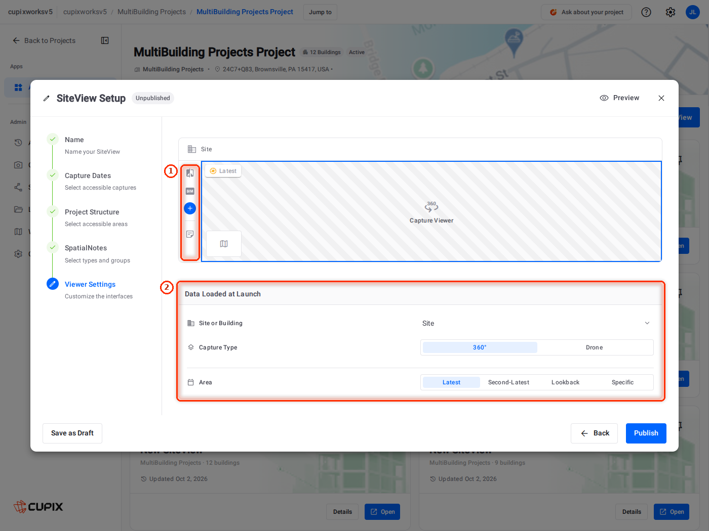 Step 5: the layout preview and Data Loaded at Launch.